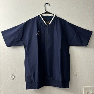 Nike Air Jordan Team Navy Blue Lightweight SS Coaches Training Jacket Sz Medium
